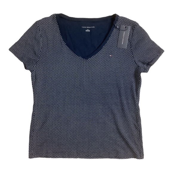 NEW Tommy Hilfiger Flag Tee Short Sleeve Cotton Shirt Large - Picture 1 of 6